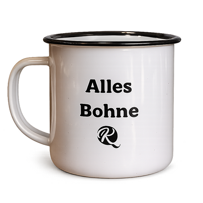 "Alles Bohne" Emaille-Tasse – 300 ml